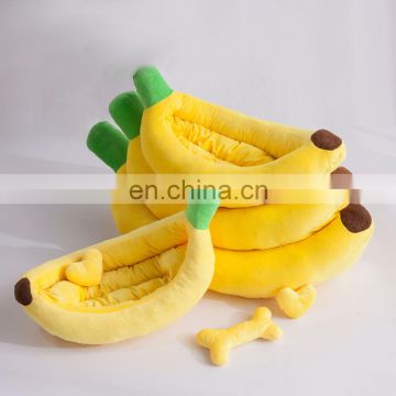 New kennel washable cartoon banana pet dog nest