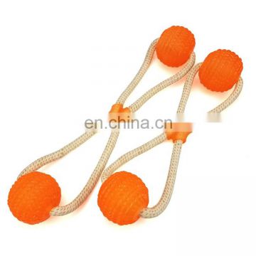 two dogs interactive toy,rope with ball toy aggressive dog toy for aggressive chewers