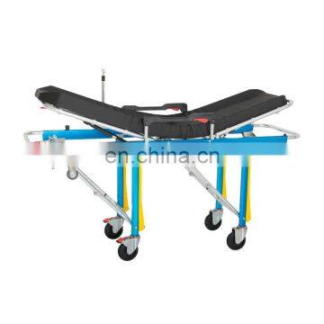 Load bearing 250kg Foldable aluminum stretcher ambulance