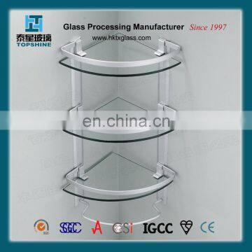 High Quality Wall Mounted Bathroom Glass Shelf photo-3