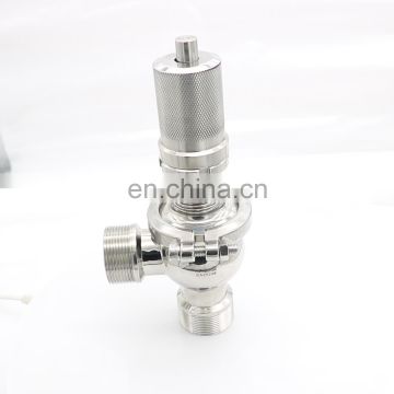 Tri clamp Stainless Steel Pressure Overflow Valve Sanitary Safety Valve