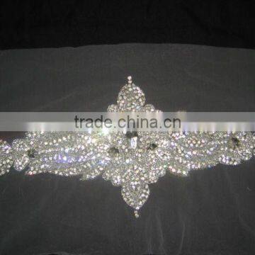 hand embroidered crystal sew on patch