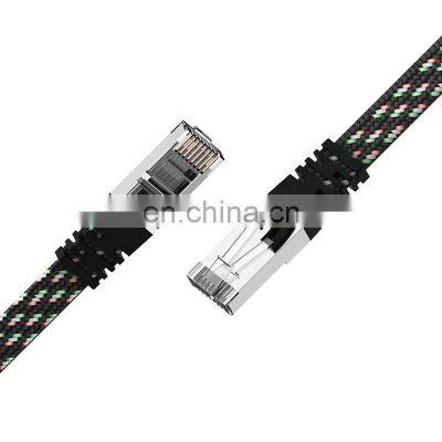 CE ROHS FTP UTP Cat7 Flat Cable Cat8 Network Cable 10cm 15cm 1m Patch Cord Cable photo-3