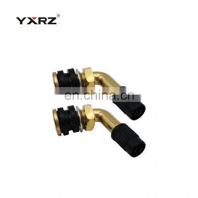 Universal 90 Degree Angle Bent Tyre Valve Metal Brass Bolt in Valve Stem PVR32 Modified Replacement Chrome Tire Valves