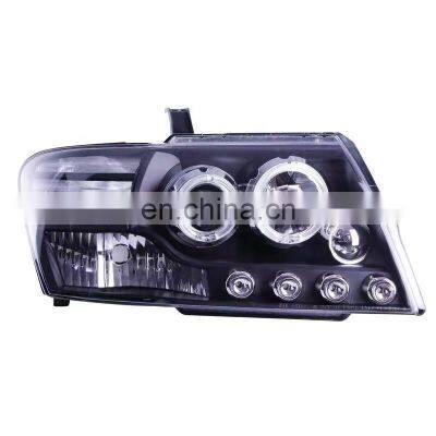 upgrade led angel eyes headlamp headlight for Mitsubishi Pajero V73 V77 head lamp head light 2000-2012