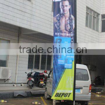 Model launch Wind Resistant Advertisement Outdoor Giant Flag Pole