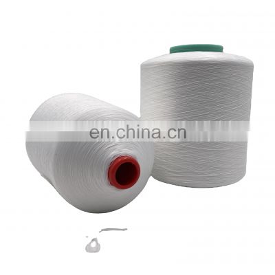 High tenacity custom color white black polyester overlock sewing thread 150D 200D 300D