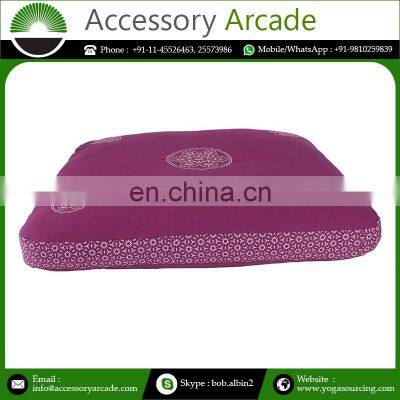 Best Selling Premium Quality 100% Cotton Made Comfortable Zabuton Cushion Yoga Mat For Peaceful Meditation photo-4