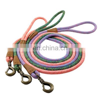 Hot selling fashion durable multi color soft and comfortable lead for dog walking with safe hook pet leash