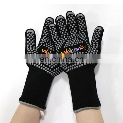 High Quality Non Slip BBQ Grill Barbecue Oven Baking Mitts Silicone Gloves