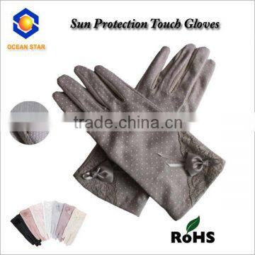 sun protection touch screen gloves for female