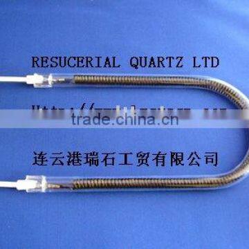 U Bend Carbon Quartz Heating Lamp Tube