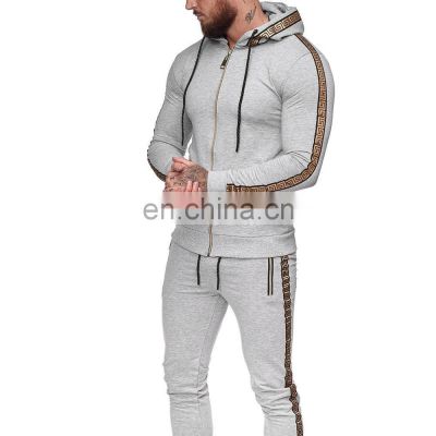 Custom brand Men's Clothing white stylish branded sports wear track suits running tracksuits plus size mens clothes