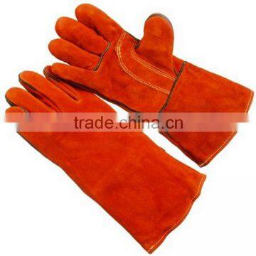 Industrial safety gloves leather welding gloves with reinforce the palm