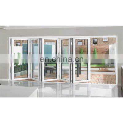 Aluminum thermal break bi folding door with insulated glass