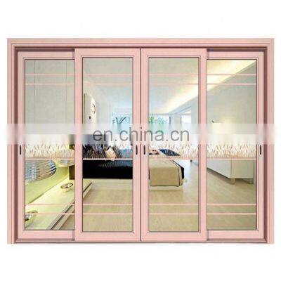 Aluminum Frame Sliding Interior Glass Door for Bedroom