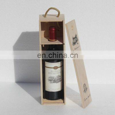 Hot Sale Wine Storage Box Wood Box Packaging For Single Wooden Wine Bottle Box With Accessories photo-2