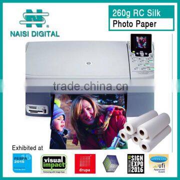 China manufacturer waterproof rc silk photo paper for inkjet printer 220g