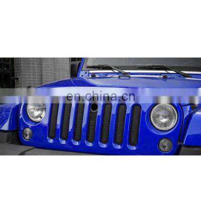 Chrome Mesh Grille Insert for Jeep Wrangler jk ,full Package Side