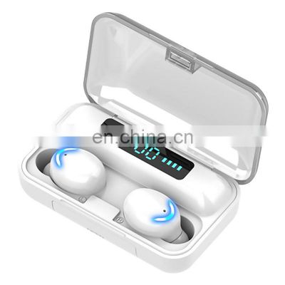 Amazon Led Light f9-5c tws earphone wireless earbuds with 2000ahm Charging Box