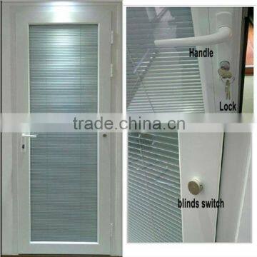 wanjia factory pvc doors with blinds