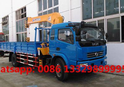 Dongfeng duolika LHD/RHD 3.2   tons telescopic crane boom mounted on truck for sale