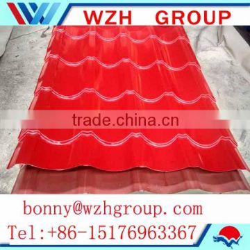 0.30 mm Red corrugated steel roofing sheet / ppgi and ppgl roof tile