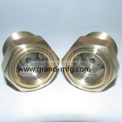 MNPT thread 3/8 3/4 Compressor Oil sight glass for pump brass oil levels indicator