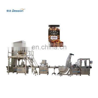 Automatic Industrial coffee bean filling and sealing machine pecan nuts cans filling machine