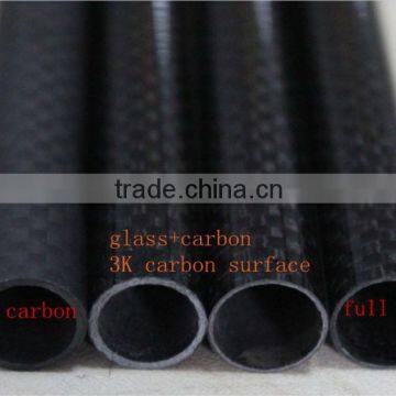 light weight fake carbon fiber pipes tube booms 25*23*1000mm