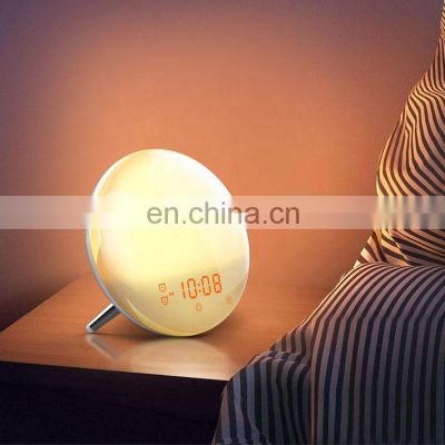 Smart Wake-up Light Guide Alarm Clock For Kids Sunrise Automatic Network Timing Radio Intelligent Snooze Setting