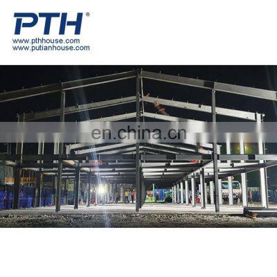 Prefabricated Steel Warehouse Workshop Hangar Hall Steel Structure Price photo-2