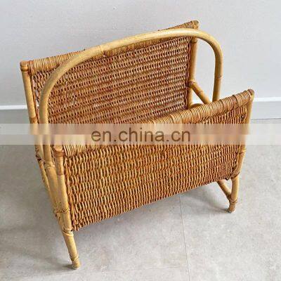 New Rustic Vintage rattan / wicker magazine rack, Magazine Holder, Rattan Book Storage Organizer Cheap Wholesale