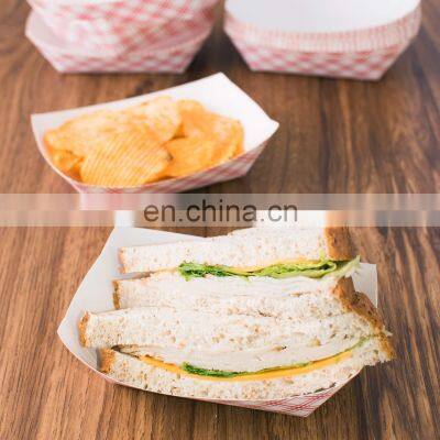 Food Grade Brown Kraft Paper Lunch Box Boat Box Shape Kraft Paper Container Fast Food Paper Tray photo-2