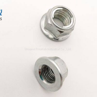 Prevailing Torque Hexagon Lock Nut With Flange Galvanized Finishing Hex Flange Nuts photo-3