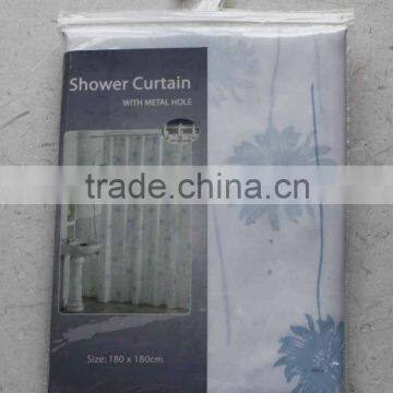 1PC POLYESTER PRINTED SHOWER CURTAIN WITH METAL EYELETS