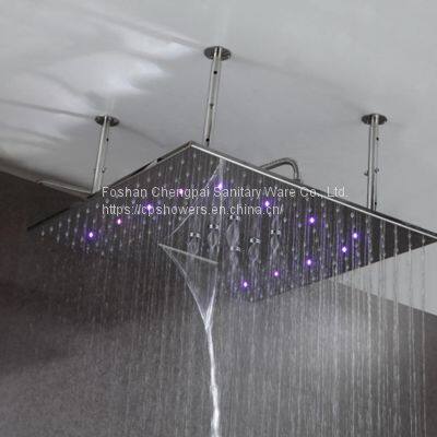 shower head rainfall waterfall mist showerhead in 304 stainless steel size 24x24inch