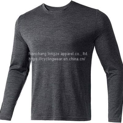 Men's merino viscose long sleeve baselayer merino thermal underwear