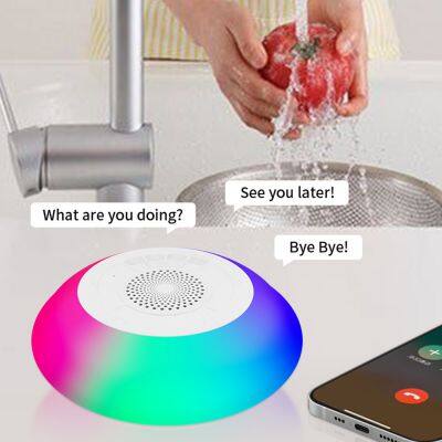 M22 Floating Led Ambient Light Mini Music Player Wireless Woofer Speaker Bluetooth Waterproof Speakers With Rgb Light photo-6
