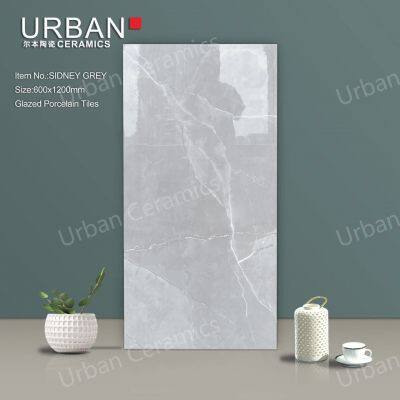Foshan New Design 600X1200mm Factory Wholesale Ceramic Glossy Glazed Polished Porcelain Floor Wall Tile