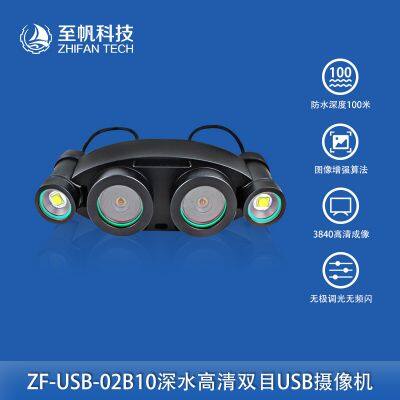 New High-Definition USB2 Camera for Underwater Robot ROV - Binocular Ranging Algorithm with Lighting for Seawater Environments