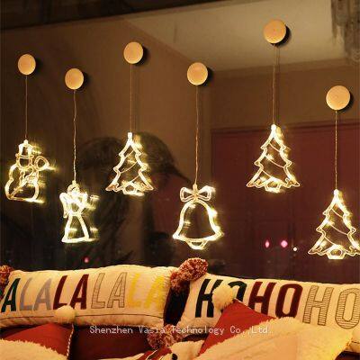 Window Suction LED Christmas Lights - Elk/Star Shapes, String Style for Tree & Wall Decoration photo-5