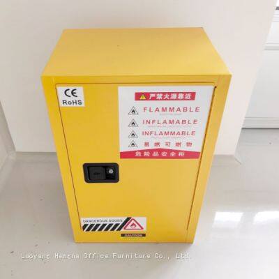 45L Flammable Liquid Safety Cabinet- Premium Cold-Rolled Steel Construction  (Yellow/Red/Blue)