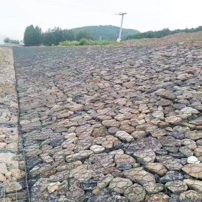 Galvanized gabion, PVC-coated gabion mesh, river slope gabion, hot-dip galvanized Reno mattress