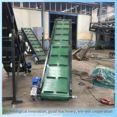 600-bandwidth Flat Belt Conveyor, Mobile Conveyor Belt With Circular Tube Guardrails, Container Belt Conveyor photo-4