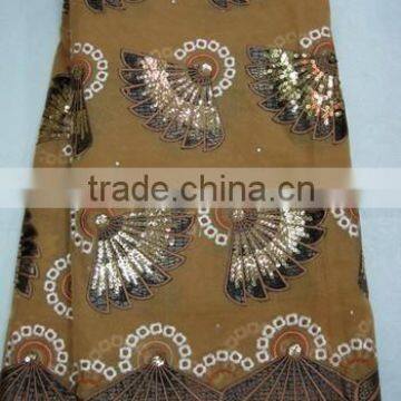 fashion design j110-2 brown net french velvet lace for african party