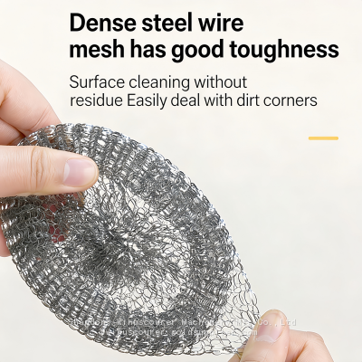 Factory Galvanize Wire Mesh Scourer Making Machine Steel Wire Scrubber Ball Making Machine photo-3