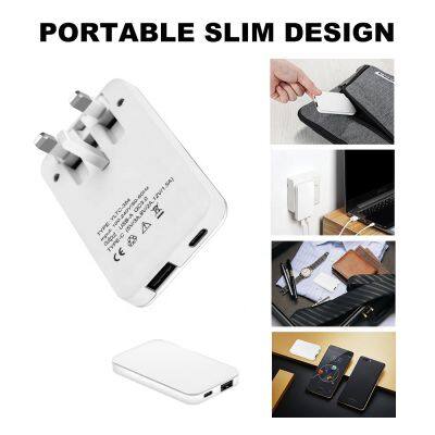 USB/USB-C 20W GaN Fast Charging Folding Slim Travel Charger Card Thin UK Plug photo-3