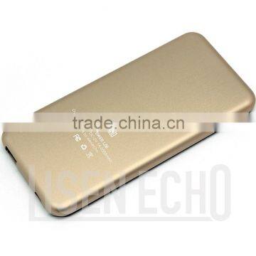 2015 Latest Ultra-thin Metal Shell Portable USB Battery Bank Power