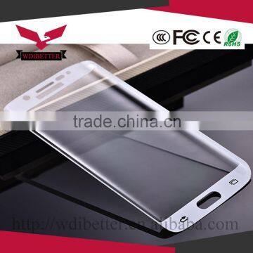 White CURVED 3D TEMPERED GLASS FULL SCREEN PROTECTOR FOR SAMSUNG GALAXY S6 EDGE